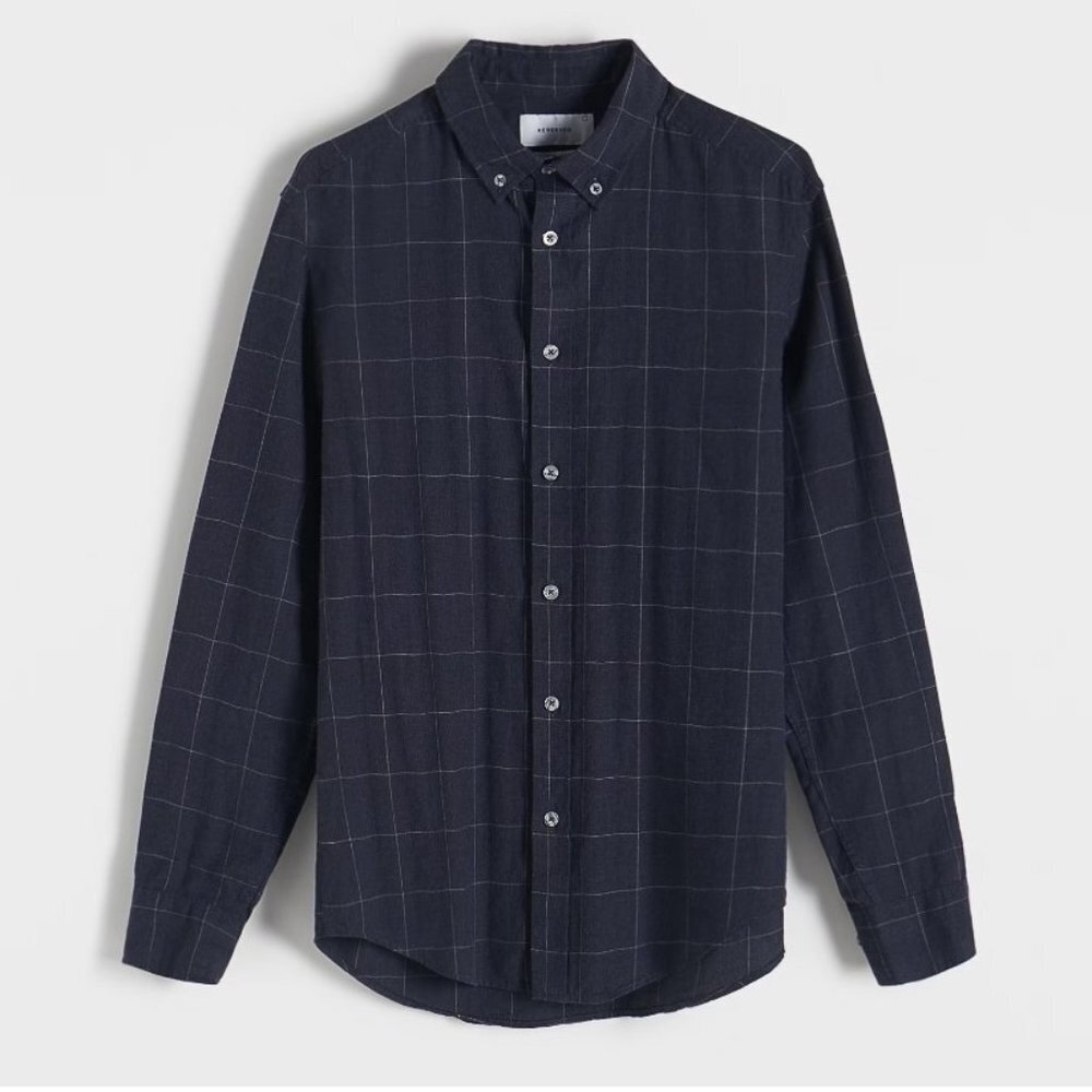 Men's Shirt, Regular fit checkered button-down, M